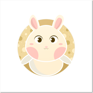 Cute Bunny Icon Posters and Art